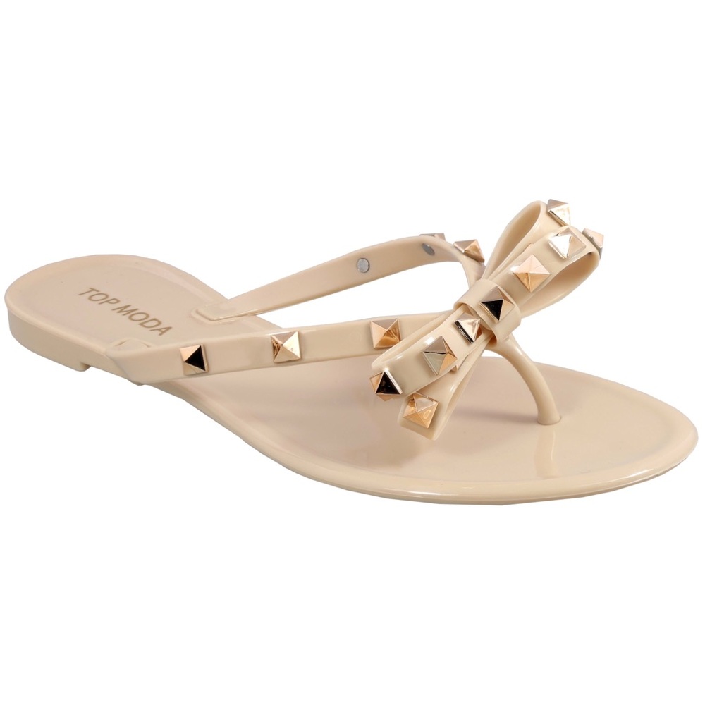 Brand New Women’s Studded Jelly Sandals with Bow